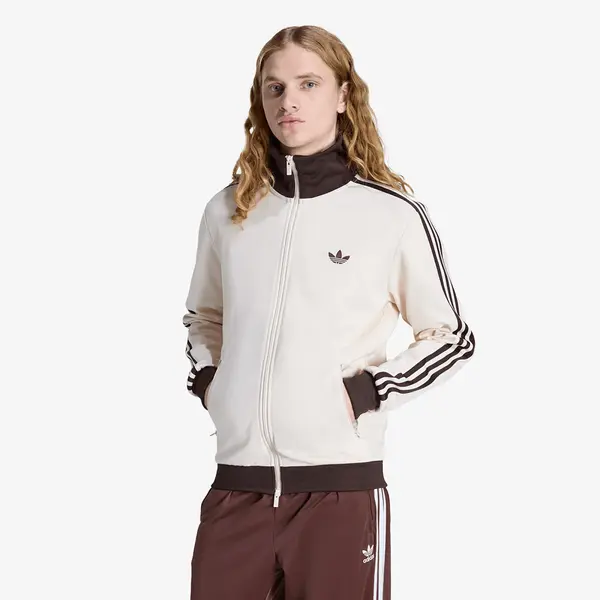 adidas Originals Mikina adidas Classic Track Top Wonder White/ Aurora Coffee M