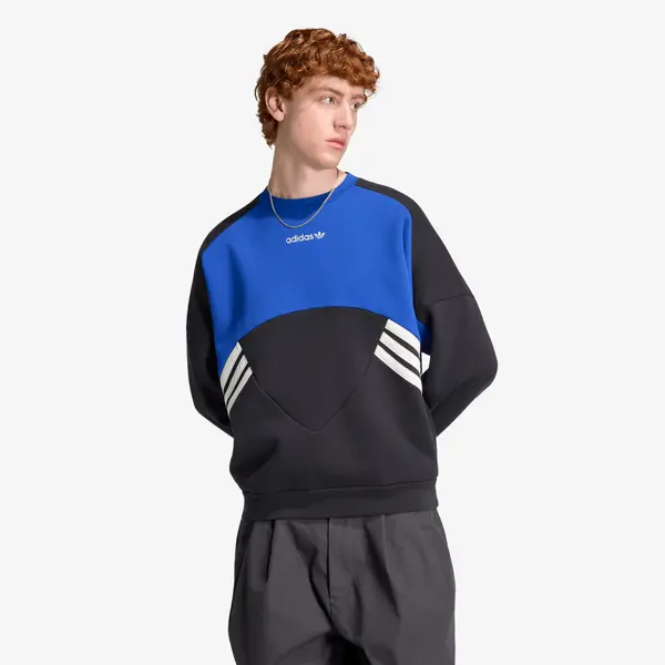 adidas Originals Mikina adidas Cutline Crewneck Sweatshirt Black/ Team Royal Blue XL