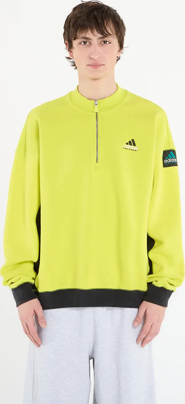 adidas Originals Mikina adidas Equipment Blocked Half-Zip Acid Yellow S