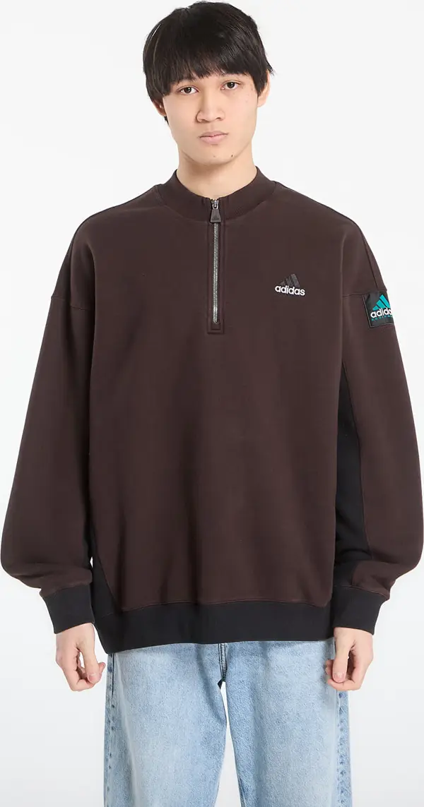 adidas Originals Mikina adidas Equipment Blocked Half-Zip Aurora Coffee L