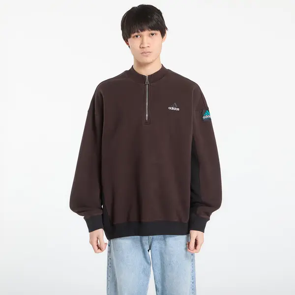 adidas Originals Mikina adidas Equipment Blocked Half-Zip Aurora Coffee S