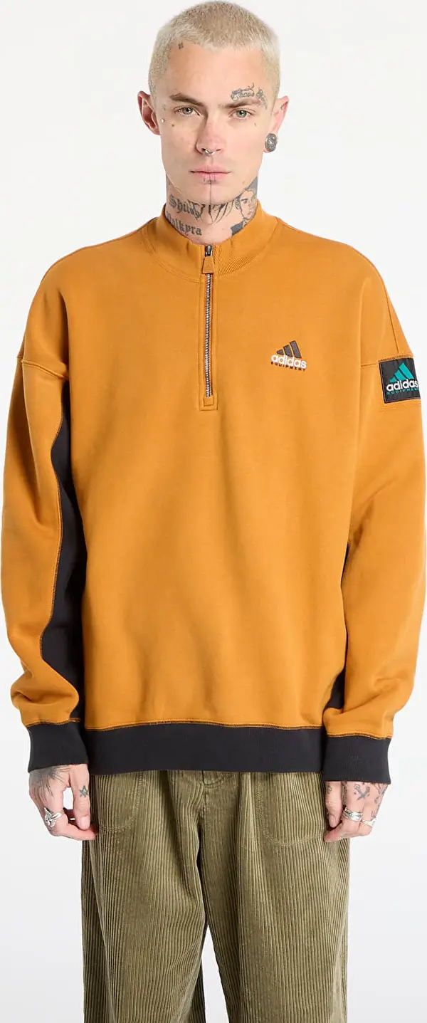adidas Originals Mikina adidas Equipment Blocked Half-Zip Craft Ochre M