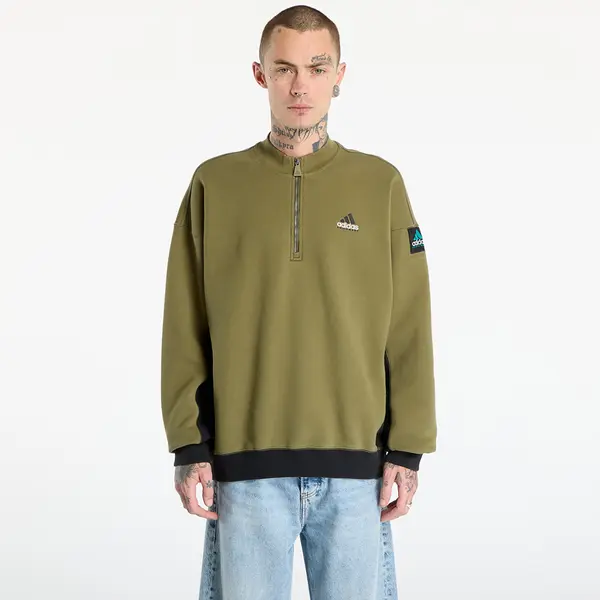 adidas Originals Mikina adidas Equipment Blocked Half-Zip Focus Olive M