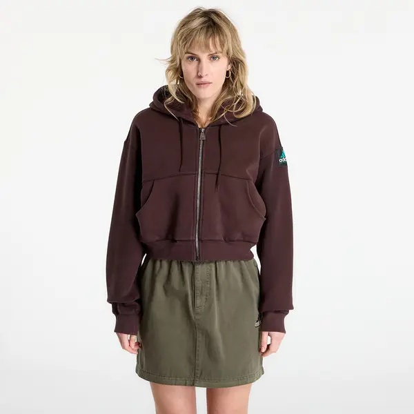 adidas Originals Mikina adidas Equipment Cropped Hoodie Aurora Coffee S