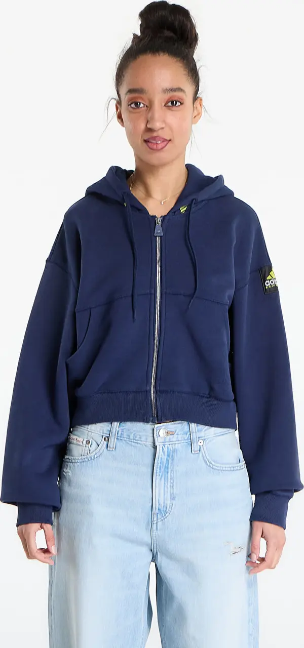 adidas Originals Mikina adidas Equipment Cropped Hoodie Night Indigo L
