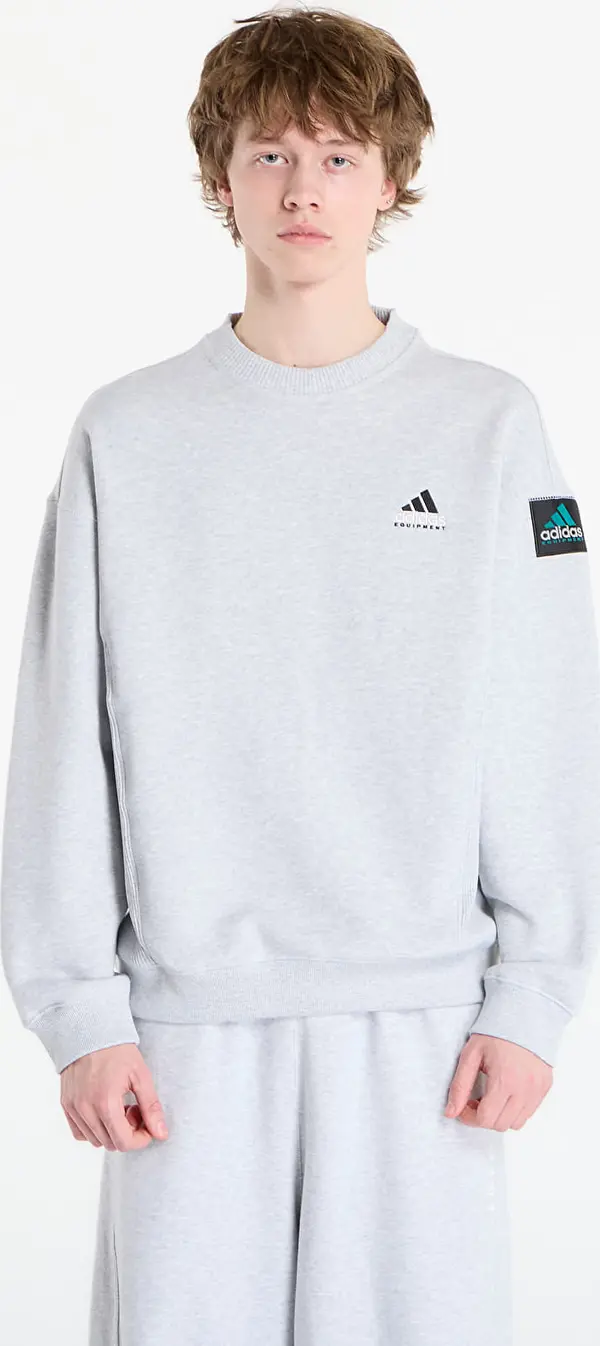 adidas Originals Mikina adidas Equipment Rib Crewneck Sweatshirt Light Grey Heather S