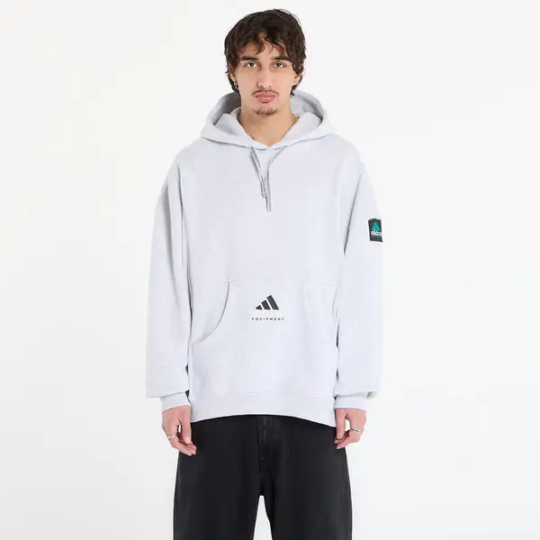 adidas Originals Mikina adidas Equipment Ribbed Hoodie Light Grey Heather XL