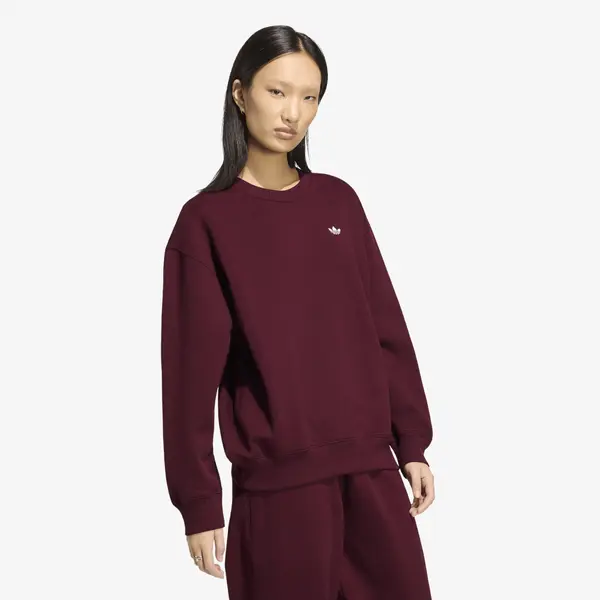 adidas Originals Mikina adidas Essentials Crew Long Fleece Os Sweatshirt Maroon S