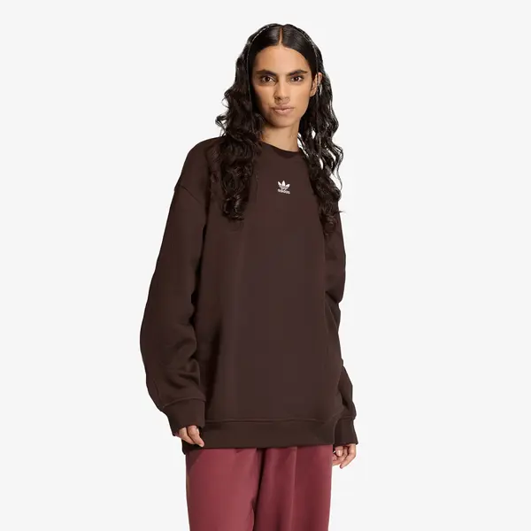 adidas Originals Mikina adidas Essentials Fleece Long Oversized Crew Sweatshirt Aurora Coffee S