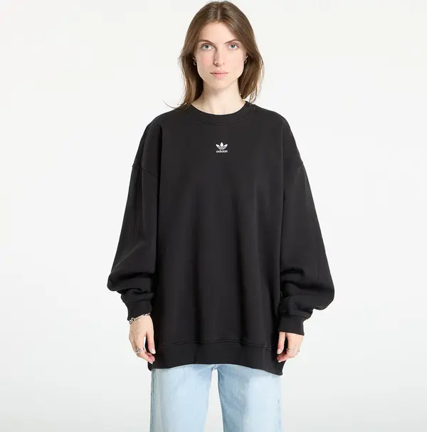 adidas Originals Mikina adidas Essentials Fleece Long Oversized Crew Sweatshirt Black S