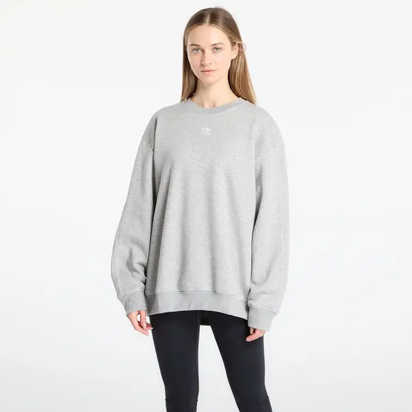 adidas Originals Mikina adidas Essentials Fleece Long Oversized Crew Sweatshirt Medium Grey Heather M