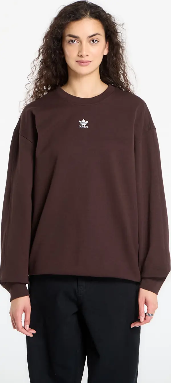 adidas Originals Mikina adidas Essentials Oversized French Terry Sweatshirt Aurora Coffee L