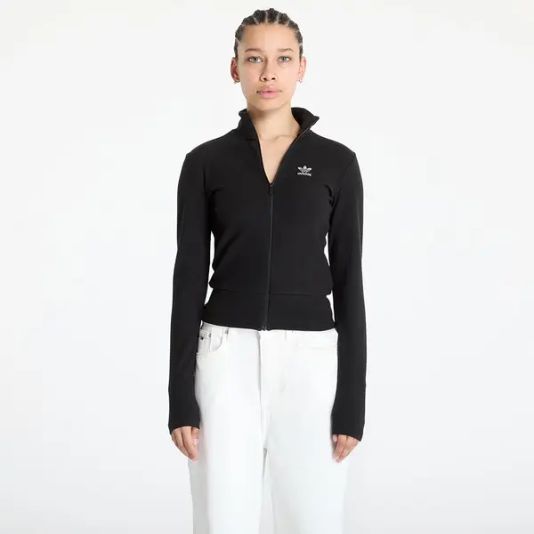 adidas Originals Mikina adidas Essentials Rib Full Zip Tracktop Black/ Black XL