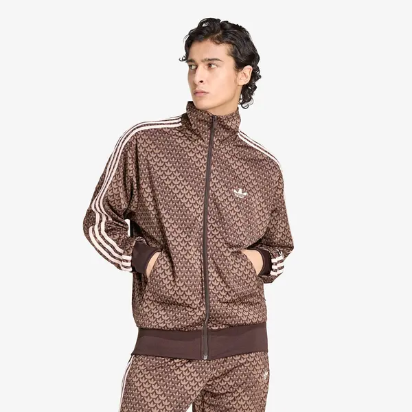 adidas Originals Mikina adidas Firebird Loose Monogram Track Top Aurora Coffee/ Earth Strata/ Sandy Pink XXL