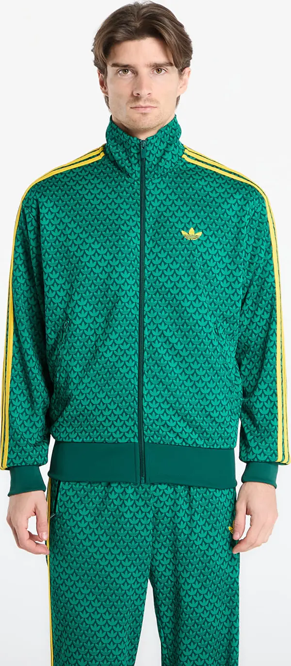 adidas Originals Mikina adidas Firebird Loose Monogram Track Top Collegiate Green XL