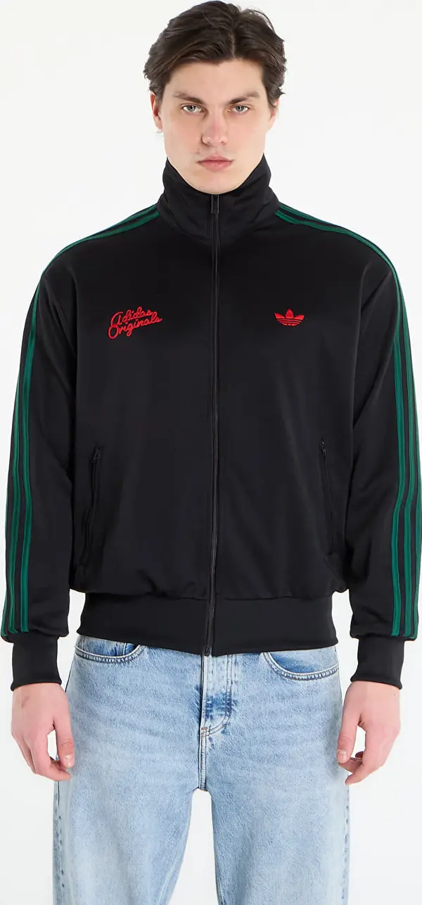 adidas Originals Mikina adidas Firebird Roses Track Top Black/ Collegiate Green S