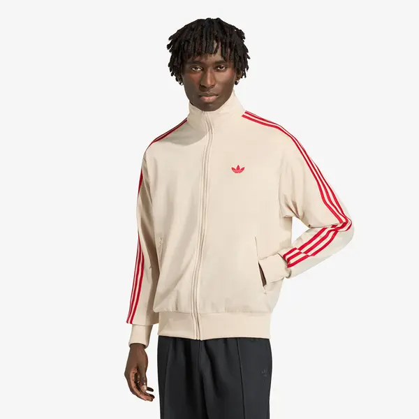 adidas Originals Mikina adidas Firebird Track Top Crystal Linen/ Better Scarlet M