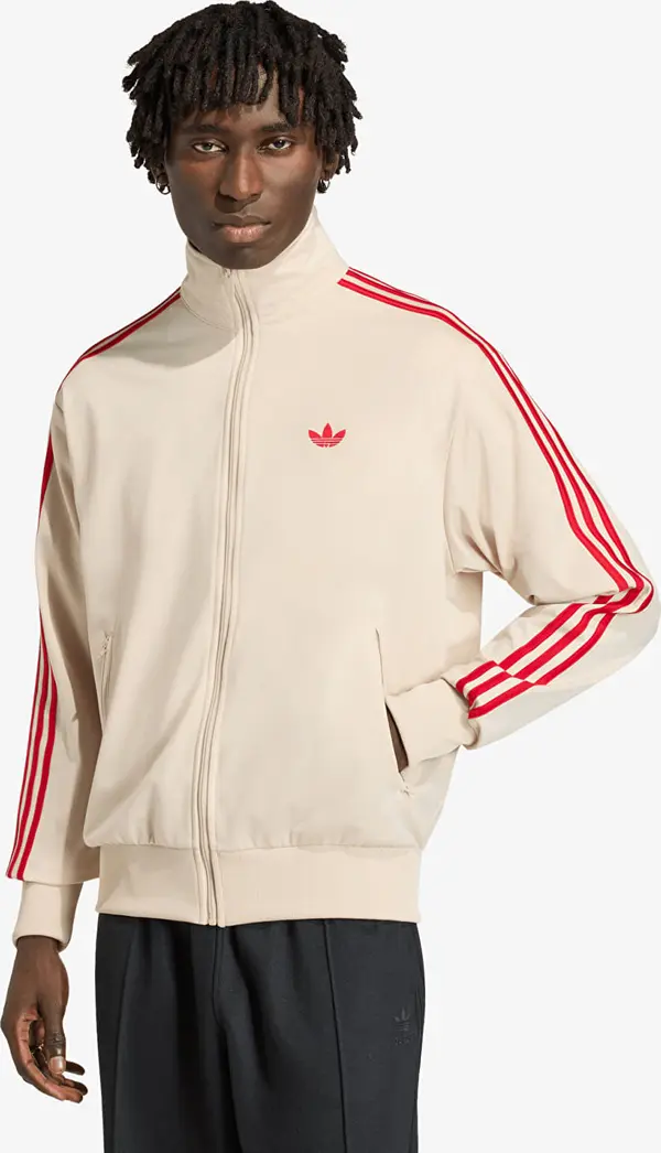 adidas Originals Mikina adidas Firebird Track Top Crystal Linen/ Better Scarlet XL