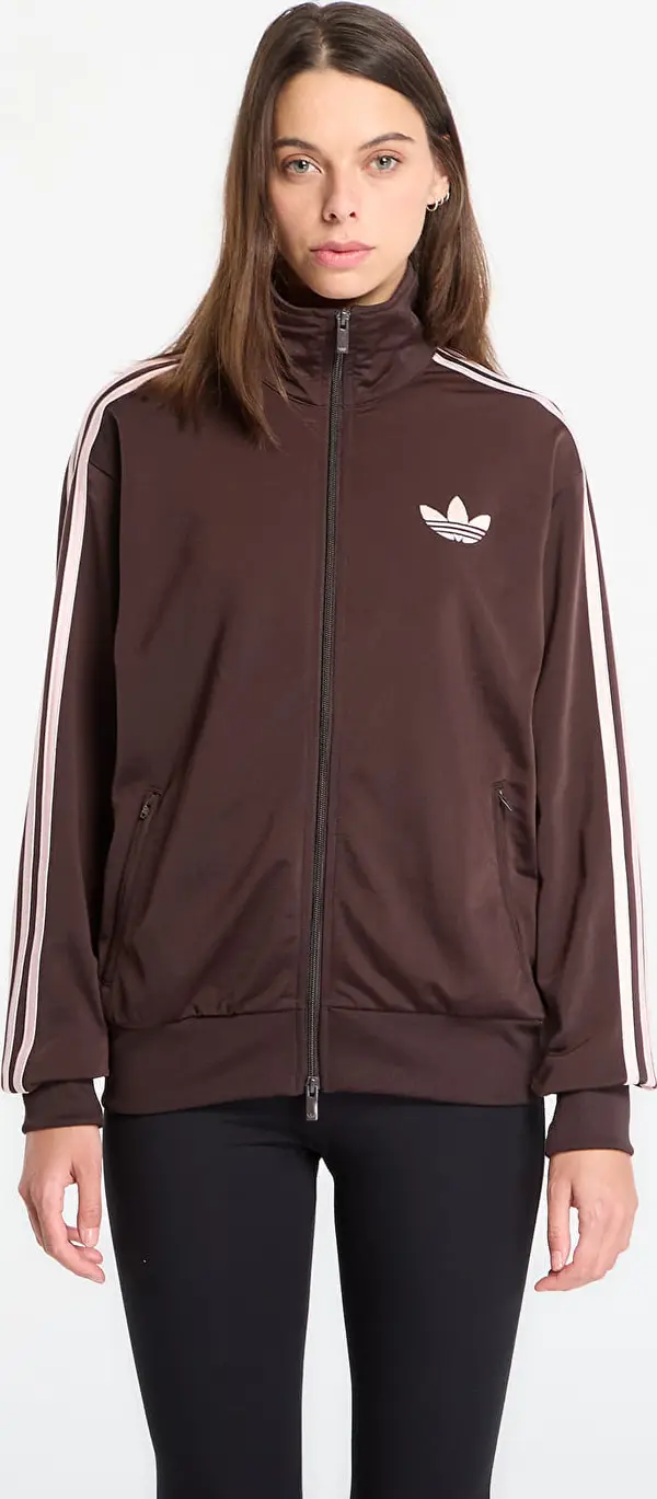 adidas Originals Mikina adidas Firebird Track Top Loose Aurora Coffee/ Sandy Pink M