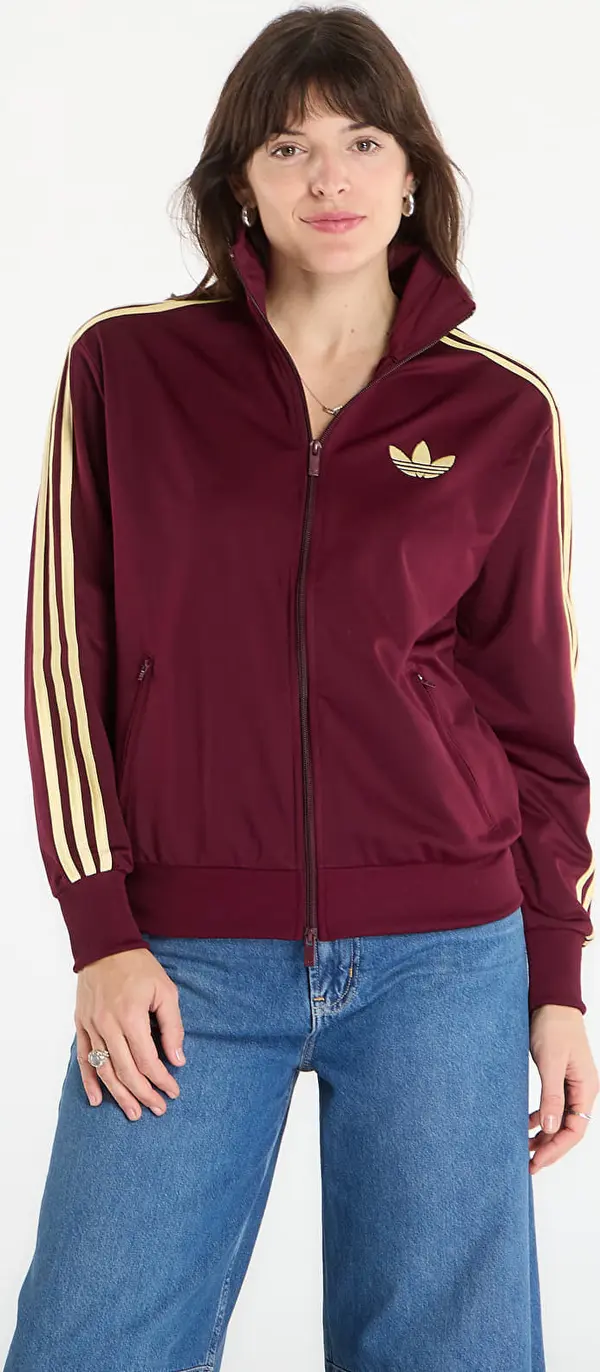 adidas Originals Mikina adidas Firebird Track Top Loose Maroon/ Almost Yellow M