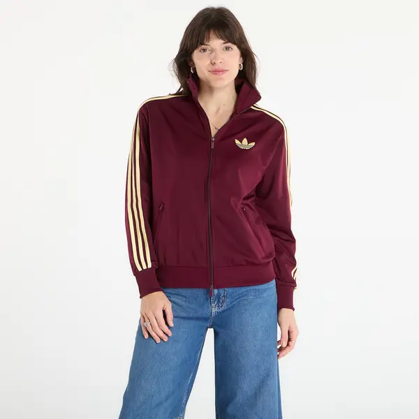adidas Originals Mikina adidas Firebird Track Top Loose Maroon/ Almost Yellow S