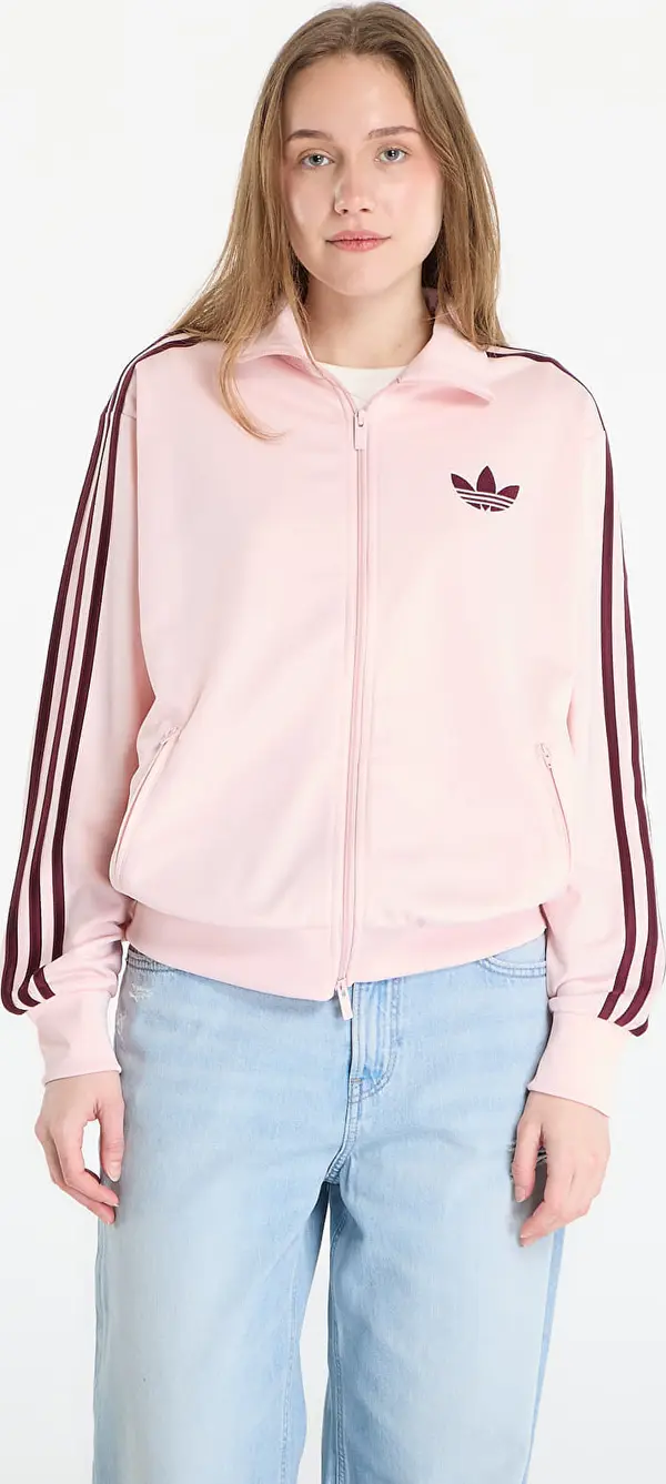 adidas Originals Mikina adidas Firebird Track Top Loose Sandy Pink/ Maroon M