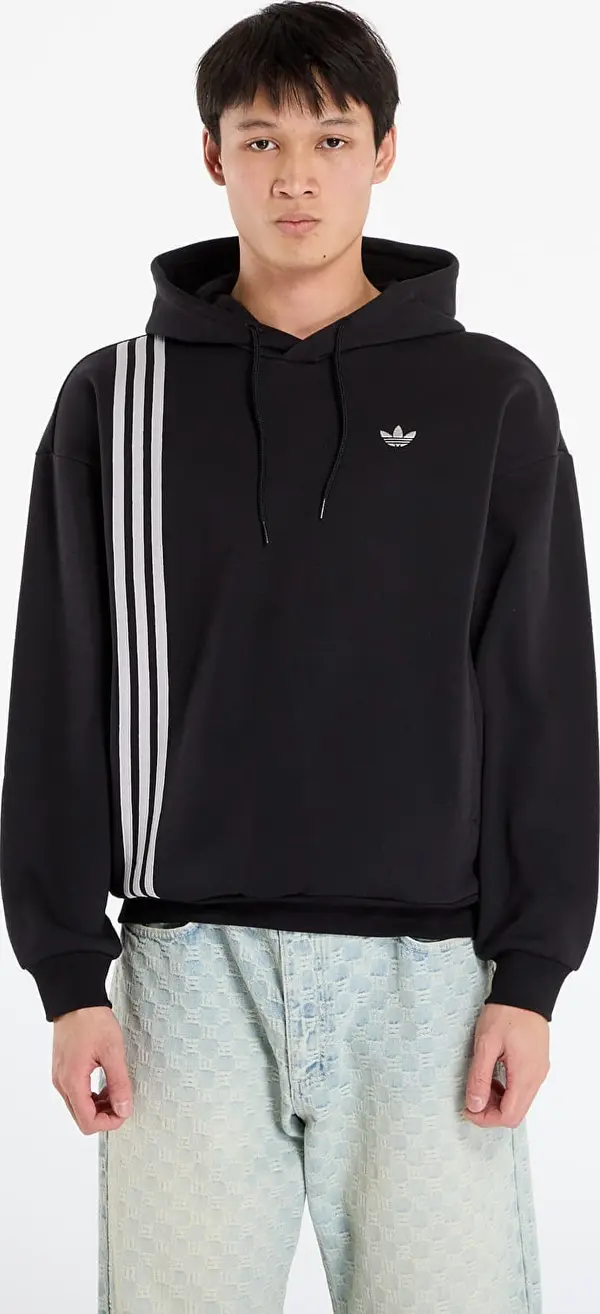 adidas Originals Mikina adidas Front Stripes Hoodie Black M