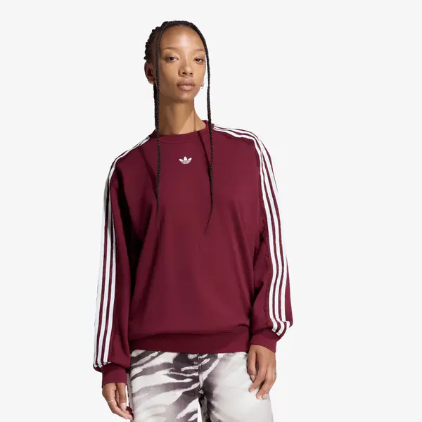 adidas Originals Mikina adidas Lace 3 Stripes Crew Shadow Red S
