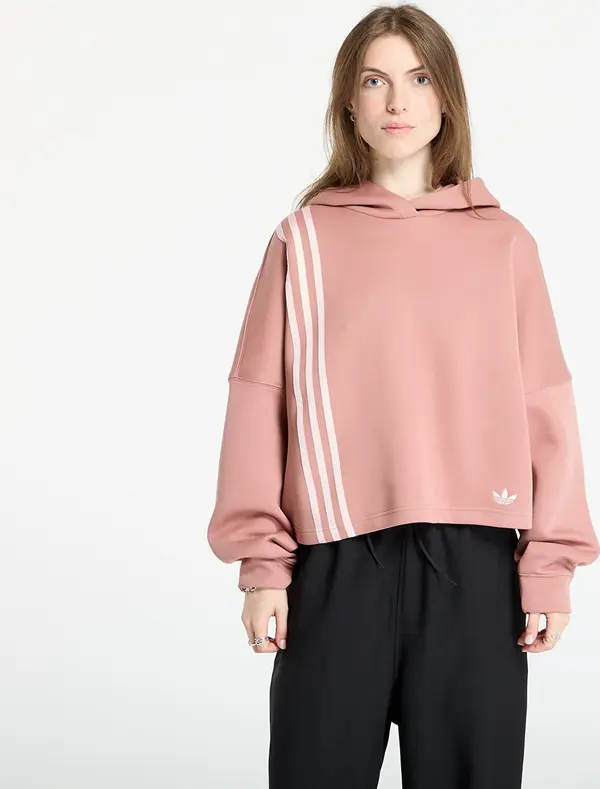 adidas Originals Mikina adidas Off Placed 3-Stripes Hoodie Warm Clay M