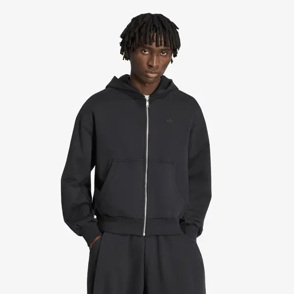 adidas Originals Mikina adidas Premium Essentials Cropped Full Zip Black XXL