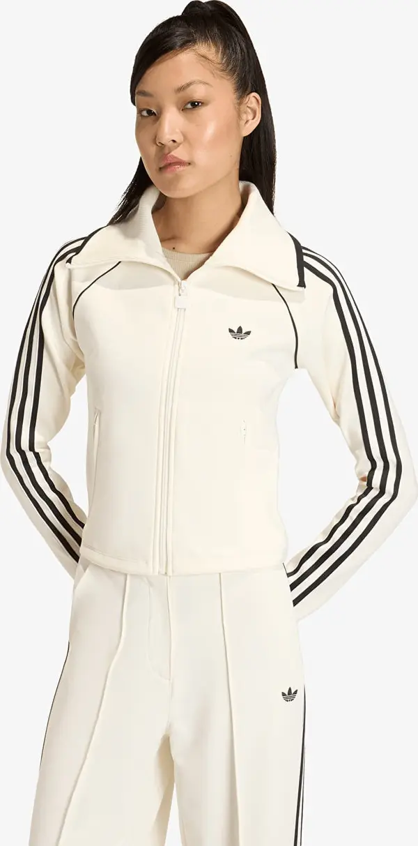 adidas Originals Mikina adidas Slim Fitted Firebird Track Top Off White L