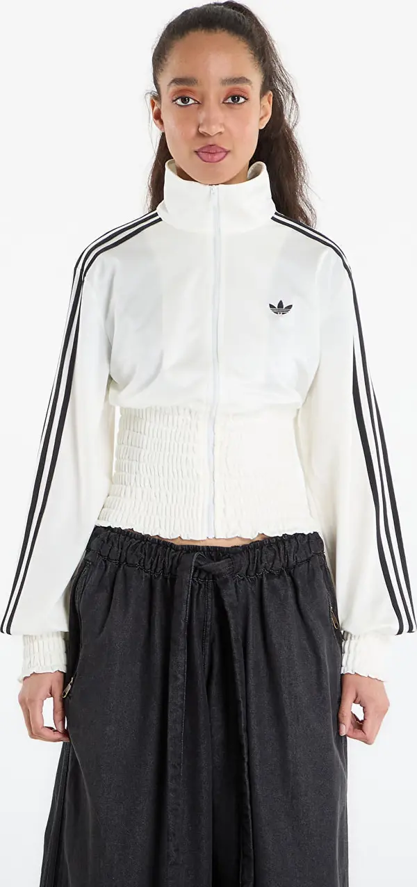 adidas Originals Mikina adidas Smocked Firebird Track Top Off White S