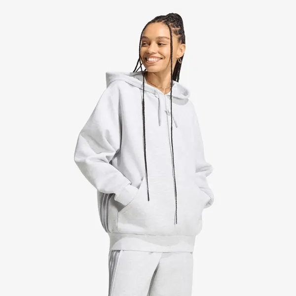 adidas Originals Mikina adidas Spacer Hoodie Light Grey Heather/ Reflective Silver/ Lgh Solid Grey M