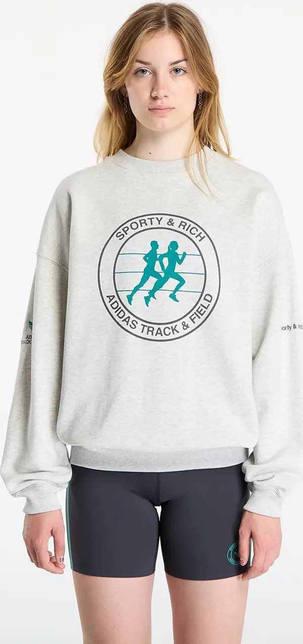 adidas Originals Mikina adidas Sporty & Rich Sweatshirt Light Grey Heather S