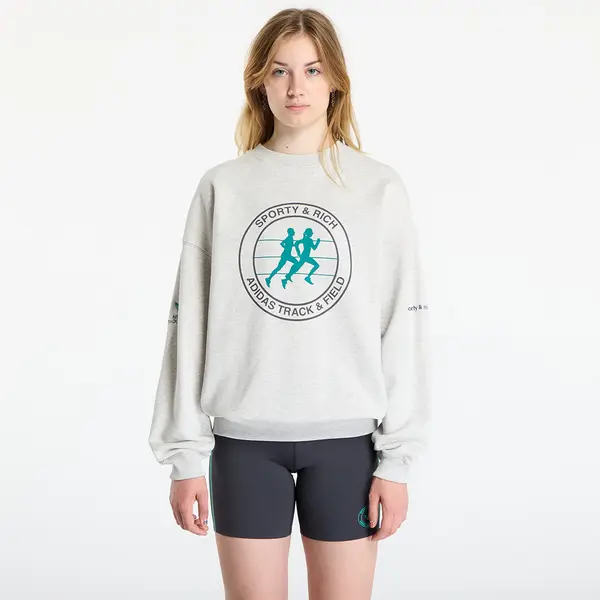 adidas Originals Mikina adidas Sporty & Rich Sweatshirt Light Grey Heather XL