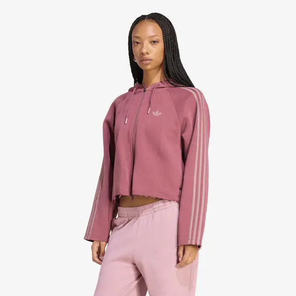 adidas Originals Mikina adidas SST 2.0 Cropped Hoody Quiet Crimson/ Wonder Oxide L