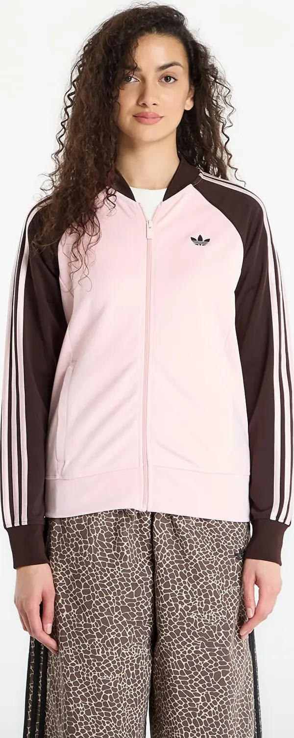 adidas Originals Mikina adidas Sst Classic Track Top Sandy Pink/ Aurora Coffee XS