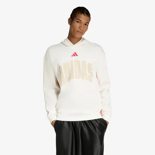 adidas Performance Mikina adidas Stadium Graphic Hoodie Off White/ Pure Ruby L