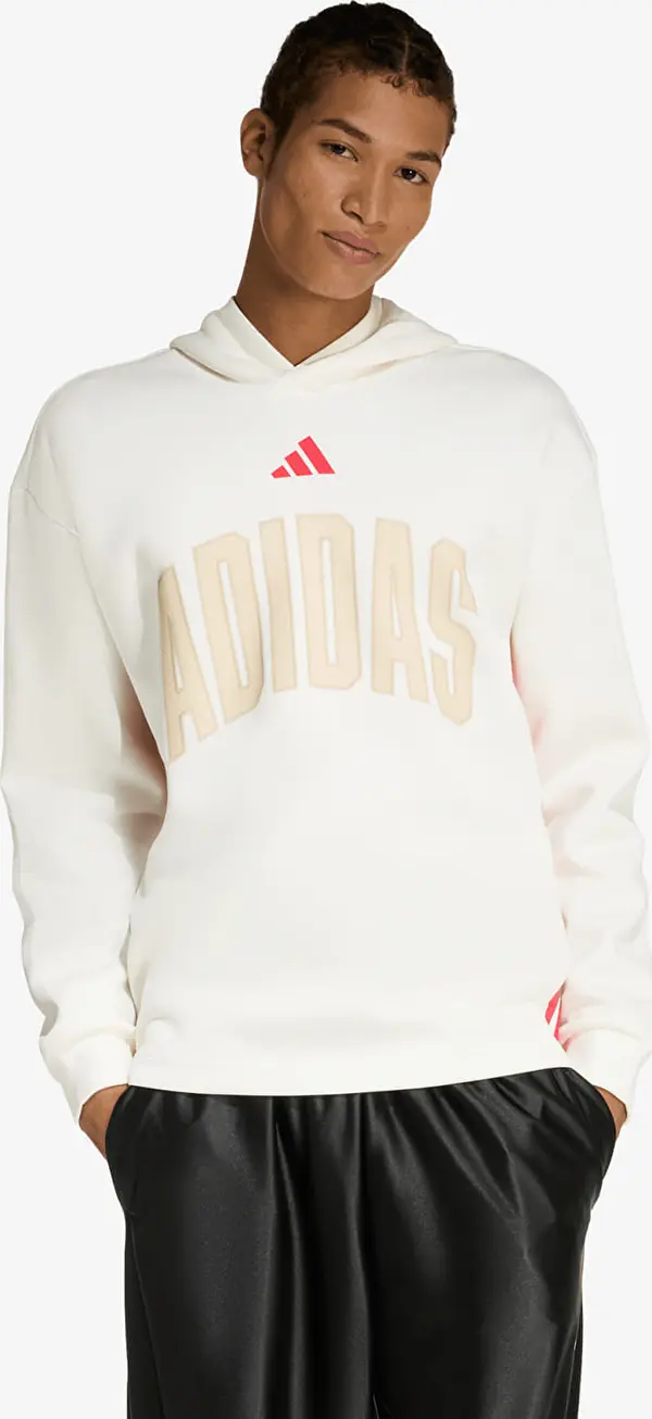adidas Performance Mikina adidas Stadium Graphic Hoodie Off White/ Pure Ruby M