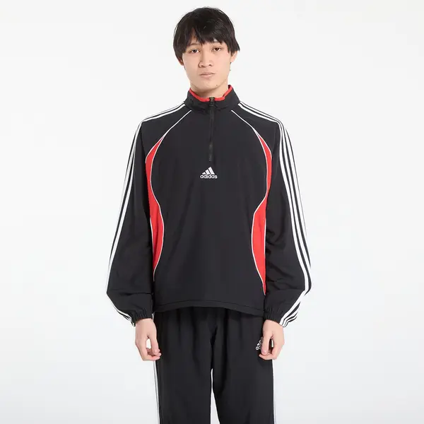 adidas Originals Mikina adidas Teamgeist Half Zip Sweatshirt Black/ Better Scarlet L