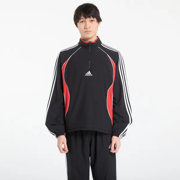 adidas Originals Mikina adidas Teamgeist Half Zip Sweatshirt Black/ Better Scarlet XXL