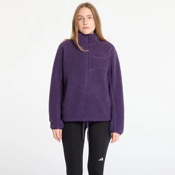 adidas Performance Mikina adidas Terrex Xploric High Pile Fleece Pullover Sweatshirt Aurora Plum/ Semi Flash Aqua S