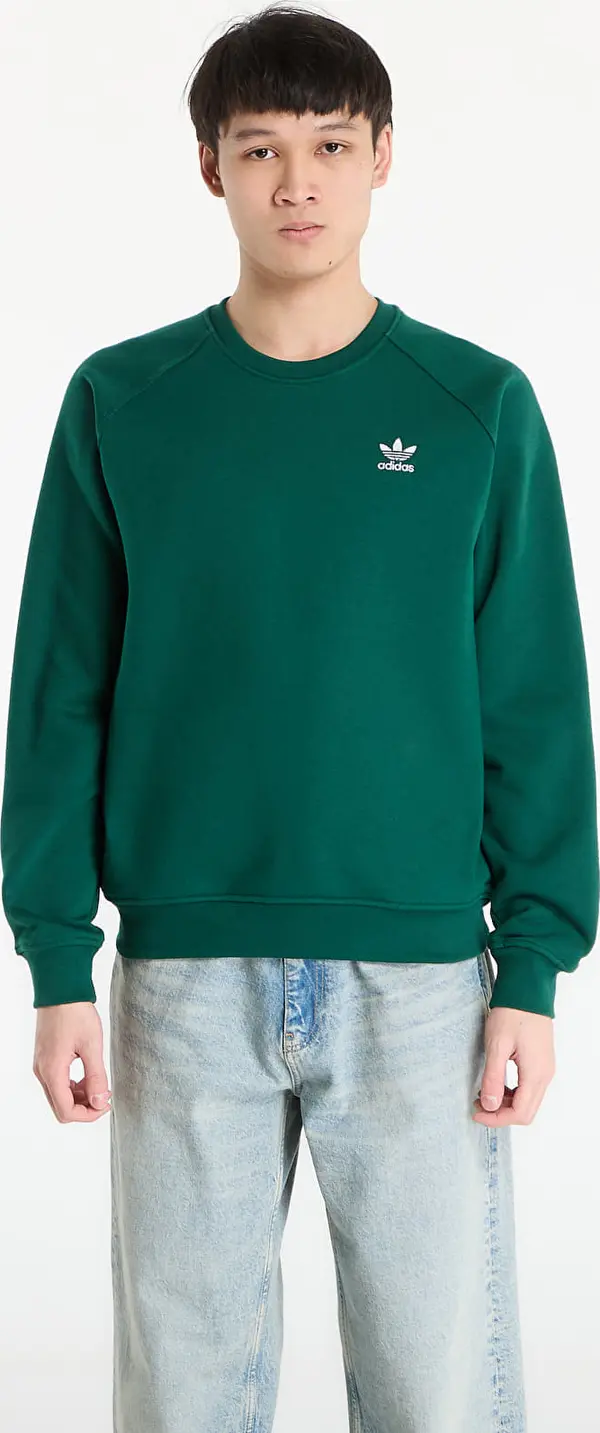 adidas Originals Mikina adidas Trefoil Essentials Crew Sweatshirt Collegiate Green XL