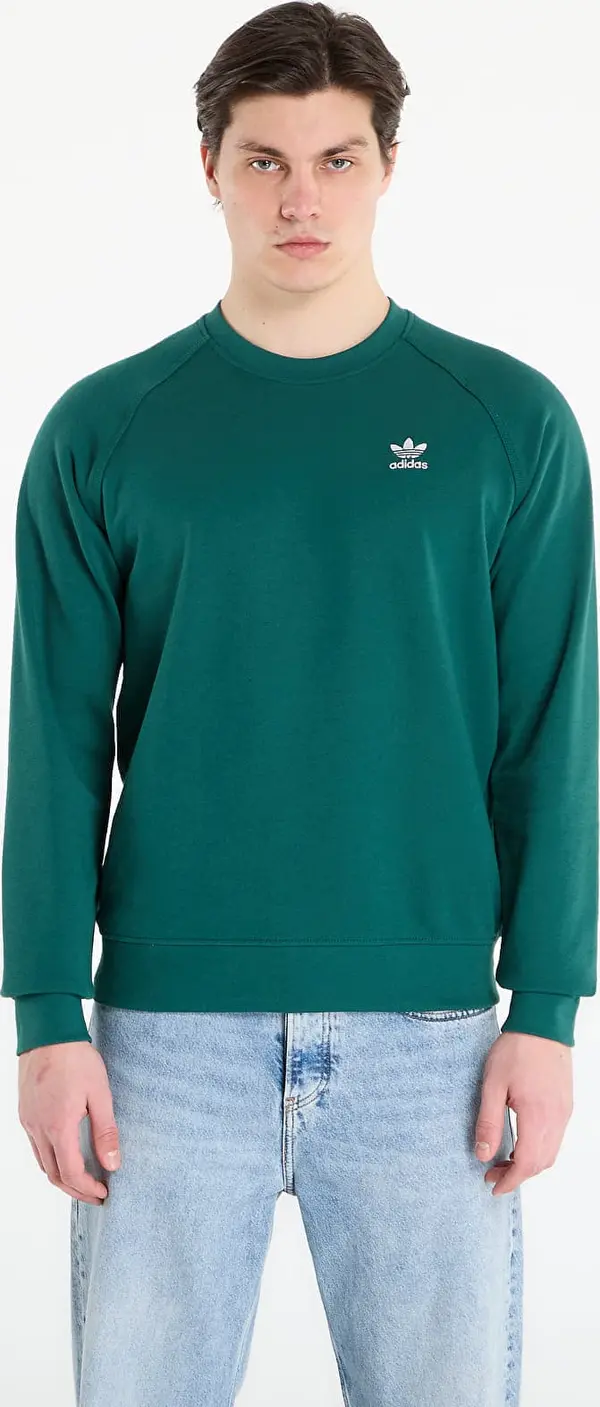 adidas Originals Mikina adidas Trefoil Essentials French Terry Crew Sweatshirt Collegiate Green M