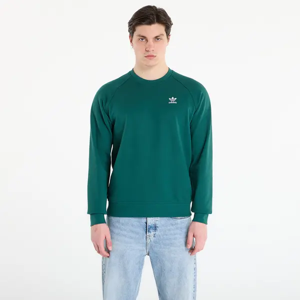 adidas Originals Mikina adidas Trefoil Essentials French Terry Crew Sweatshirt Collegiate Green XL