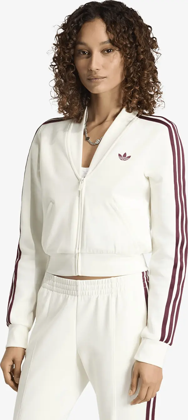 adidas Originals Mikina adidas V-Neck Superstar Track Top Off White XL