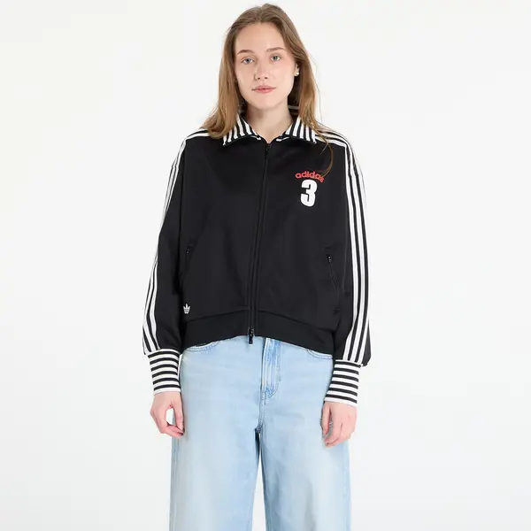 adidas Originals Mikina adidas Vintage Bb Tt Striped Rib Track Top Black S
