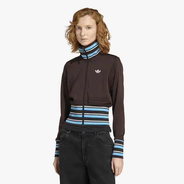 adidas Originals Mikina adidas Vintage Tt High Knitted Ribs Top Aurora Coffee XL