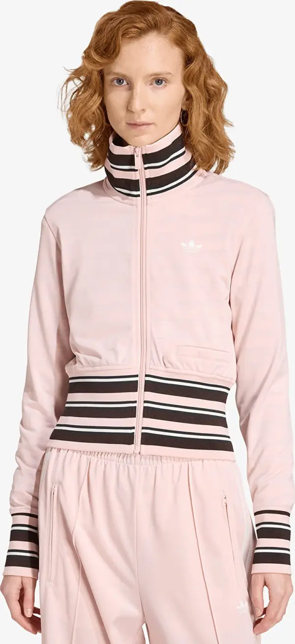 adidas Originals Mikina adidas Vintage Tt High Knitted Ribs Top Sandy Pink S