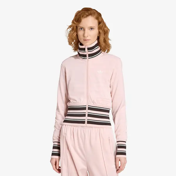 adidas Originals Mikina adidas Vintage Tt High Knitted Ribs Top Sandy Pink S